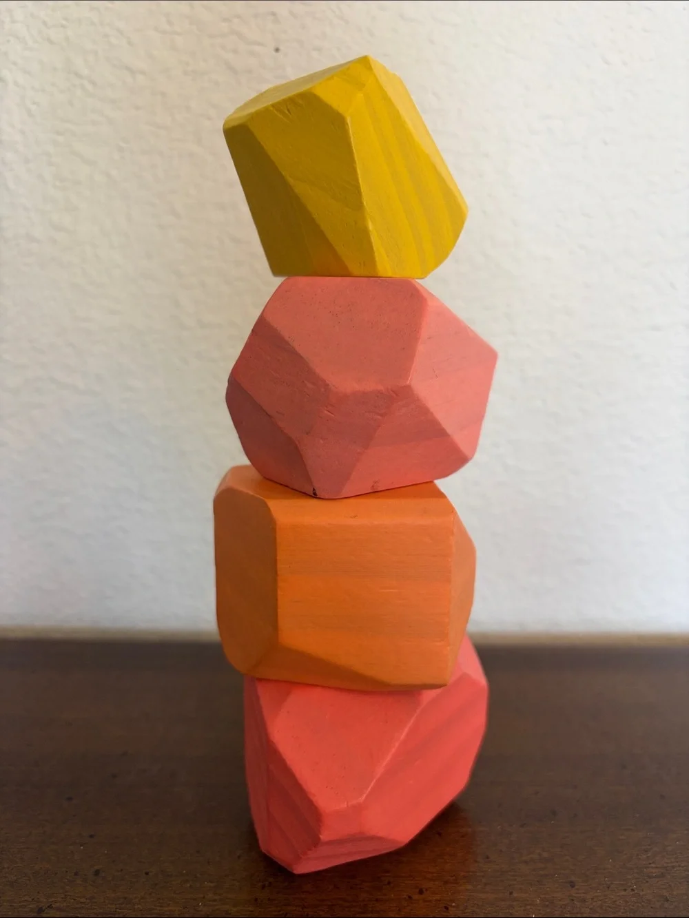 Lovevery Colorful Wooden Stacking Stones Blocks set of 4